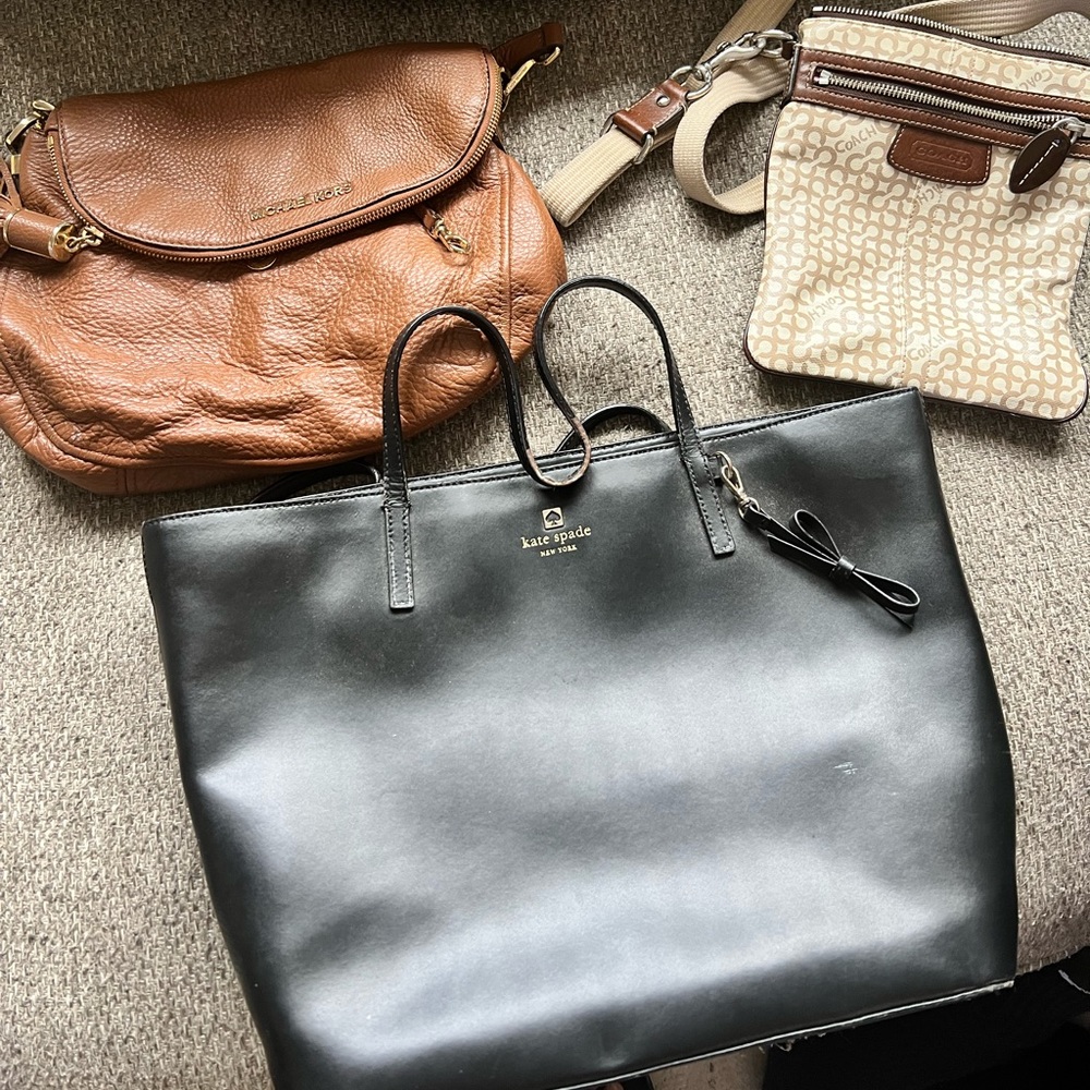 Coach, Kate spade and Michael kors purses